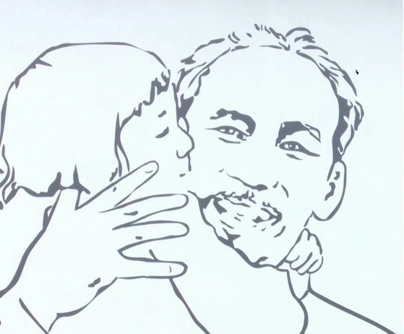 Tranh rỗng tô màu bác Hồ cho bé tự do sáng tạo tô màu