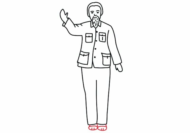 Hình ảnh tô màu lăng bác Hồ trang nghiêm uy nghiêm