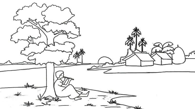 Tranh tô màu quê hương đất nước bác Hồ hùng vĩ đẹp