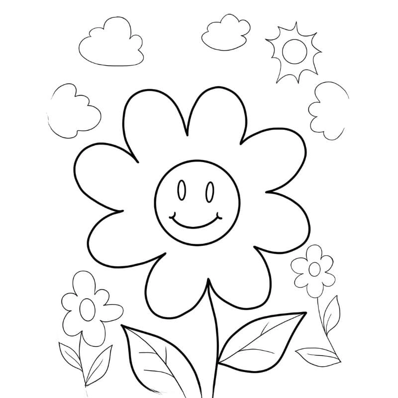 Tranh tô màu bông hoa 8 cánh cực kỳ nổi bật