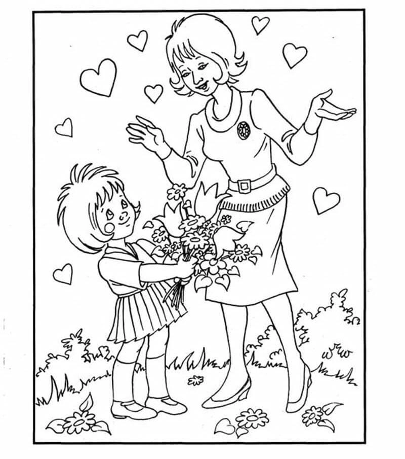 Tranh tô màu bông hoa tặng mẹ ngày lễ ý nghĩa