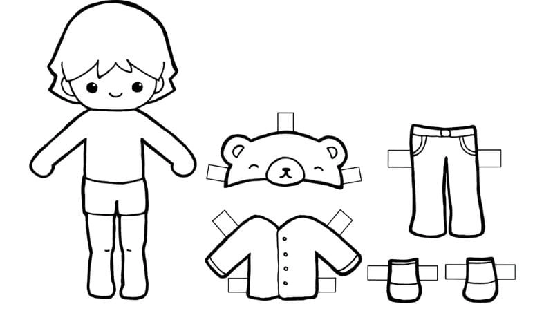 Toca boca toca boca tranh tô màu búp bê giấy thay đồ