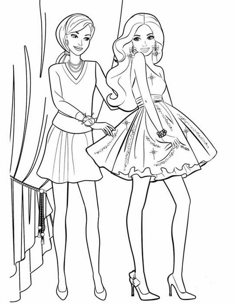 Kim Ngưu paper doll tranh tô màu búp bê giấy