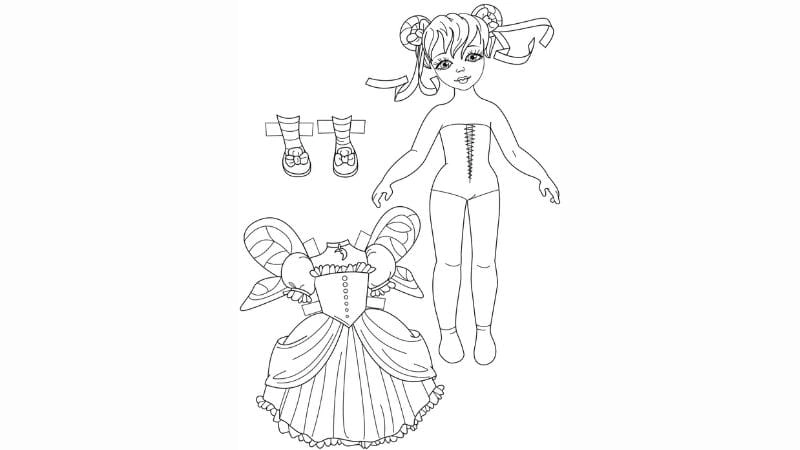 Coloring pages coloring pages tranh tô màu búp bê giấy thay đồ