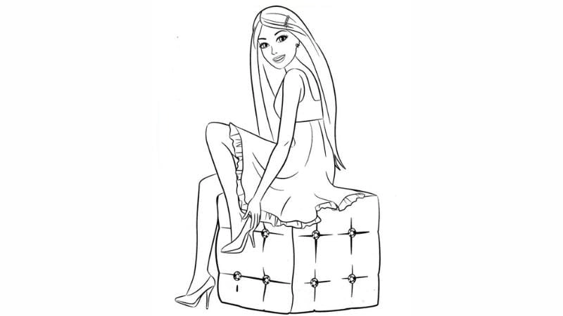 Tranh tô màu búp bê giấy mới nhất cho bé tô