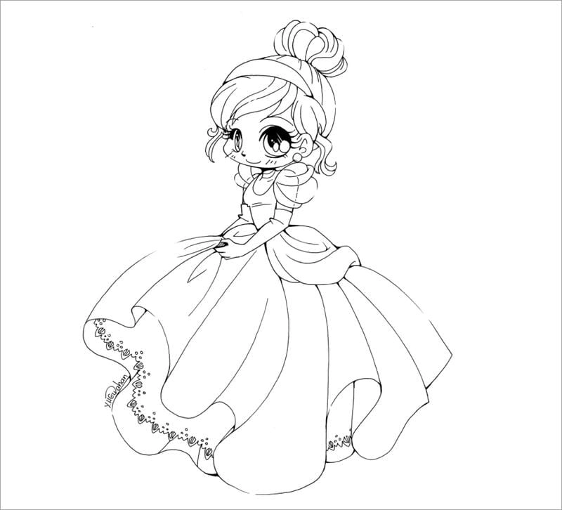 Tranh tô màu Doremon cute chibi siêu đáng yêu