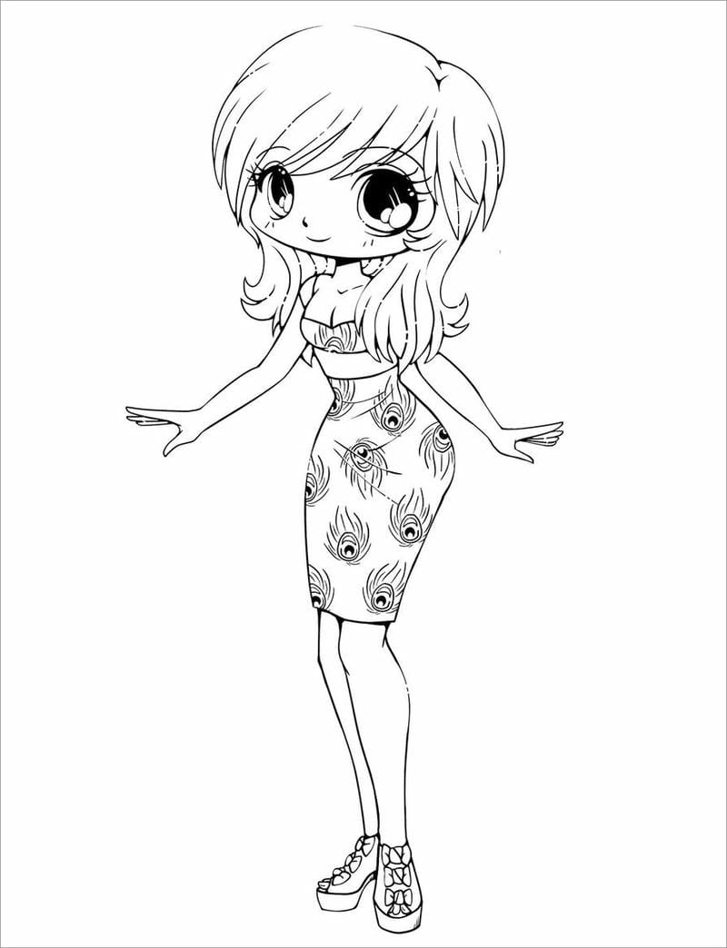 Tranh chibi cute dễ vẽ cực kỳ nổi bật