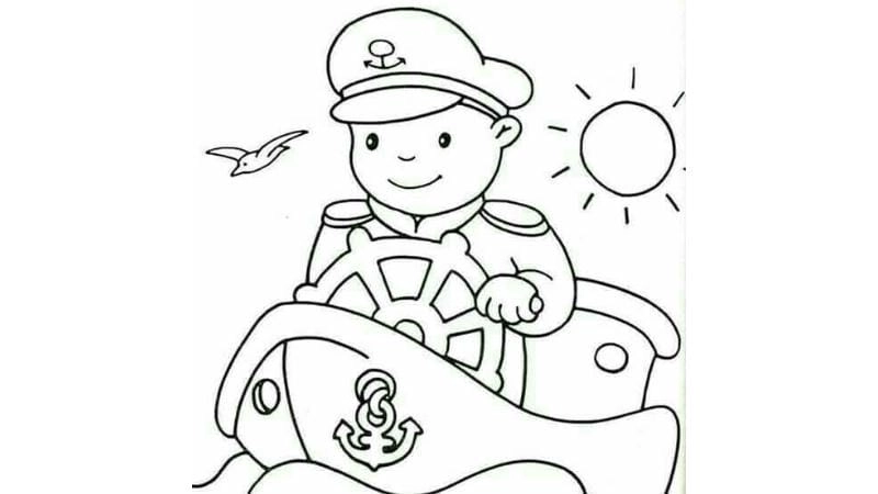 Tranh tô màu chú bộ đội đẹp nhất cho bé tô