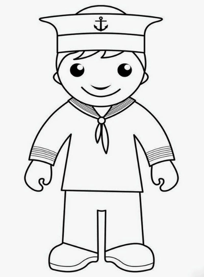 Đơn giản tranh tô màu chú bộ đội đứng gác bảo vệ