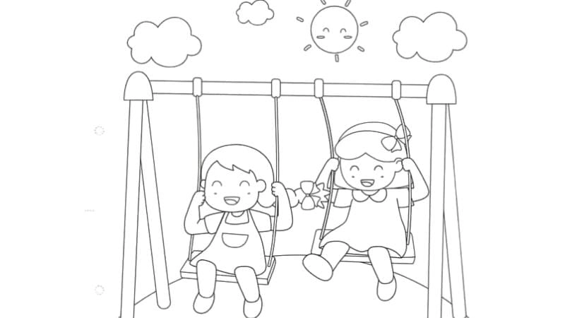 Tranh tô màu chủ điểm bản thân mẫu giáo đẹp