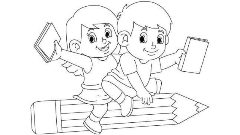 Tranh tô màu chủ đề bản thân mầm non sáng tạo