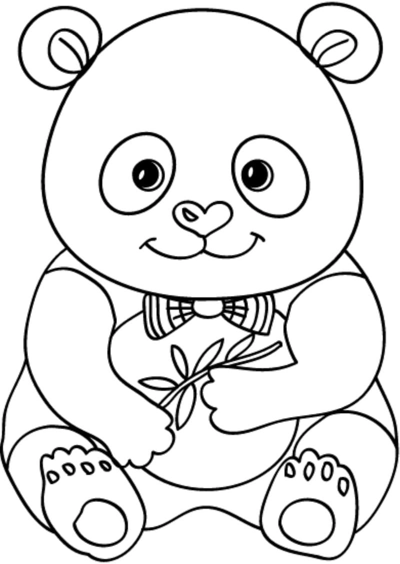 Tô màu con gấu dễ thương giúp bé sáng tạo