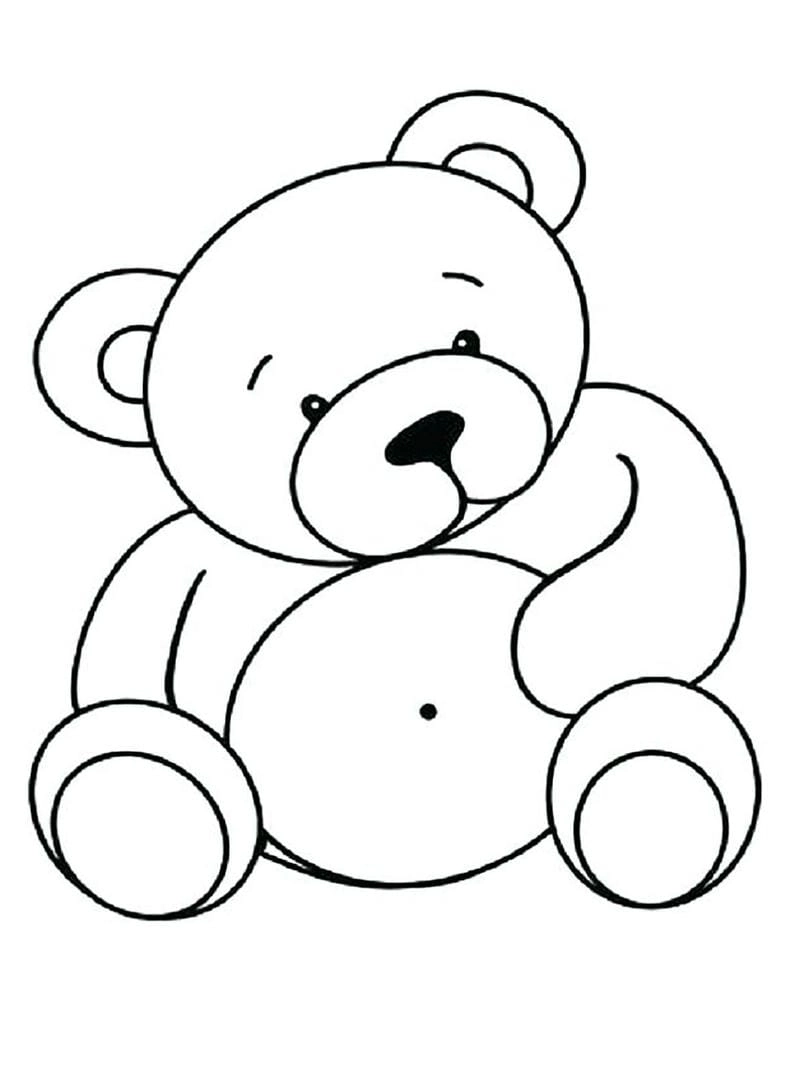 Hình gấu tô màu dành riêng cho bé yêu gấu