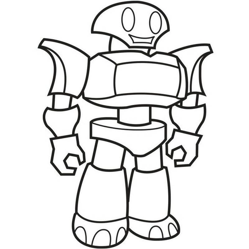 Tranh tô màu robot đơn giản bé tô siêu nhanh