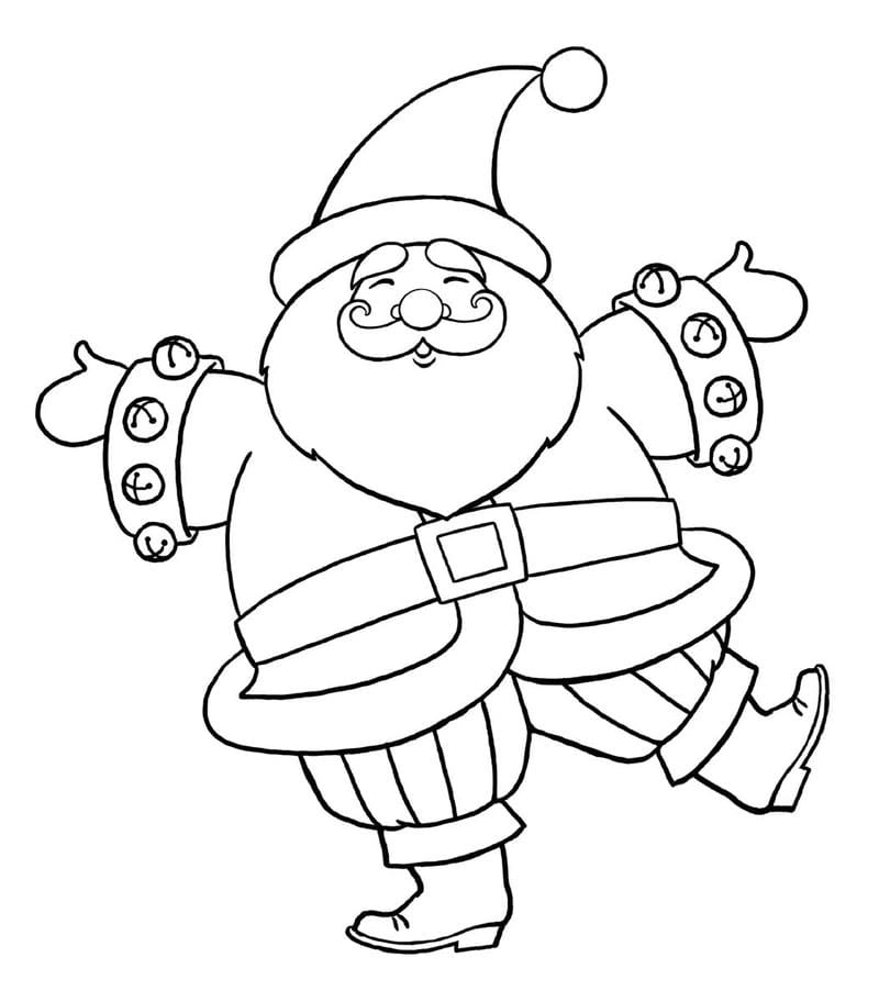 Tranh tô màu hình ông già Noel đáng yêu nhất