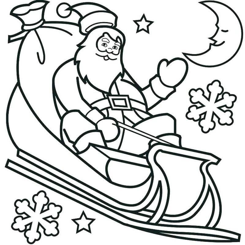 Tranh tô màu Noel hình ảnh đẹp cho bé tô