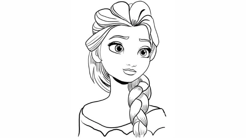 Elsa và Anna tô màu tranh cực đẹp cho bé yêu thích
