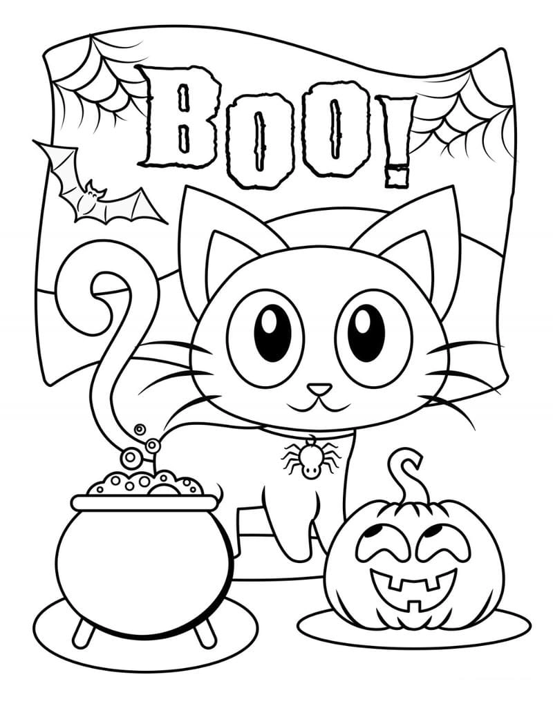 Tô màu Halloween cute cho bé yêu thỏa sức sáng tạo
