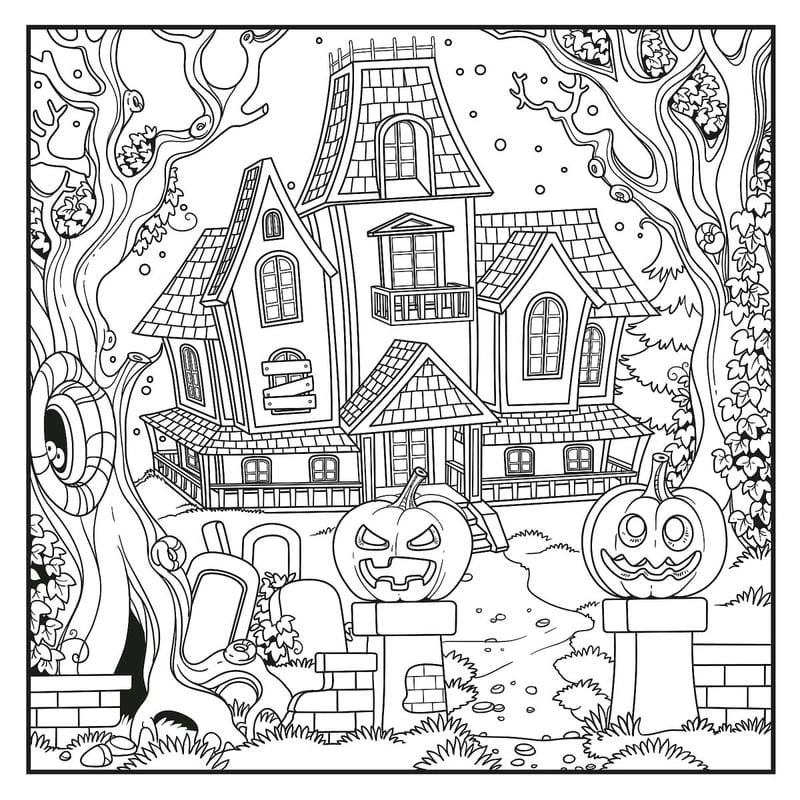 Mặt nạ Halloween tô màu tạo niềm vui cho các bé