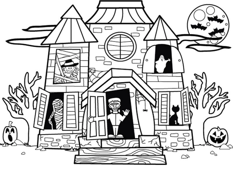 Tô màu chữ Halloween với nhiều kiểu dáng độc đáo