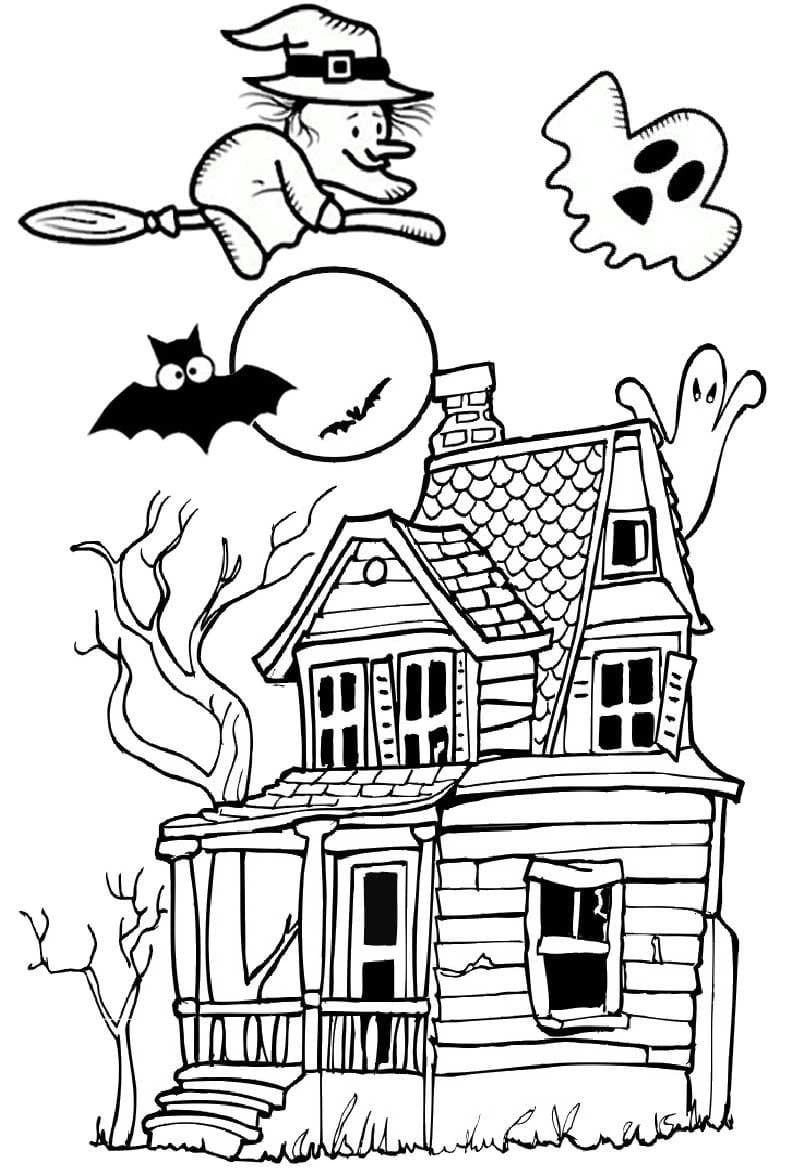 Tô màu con nhện Halloween ngộ nghĩnh dễ thương