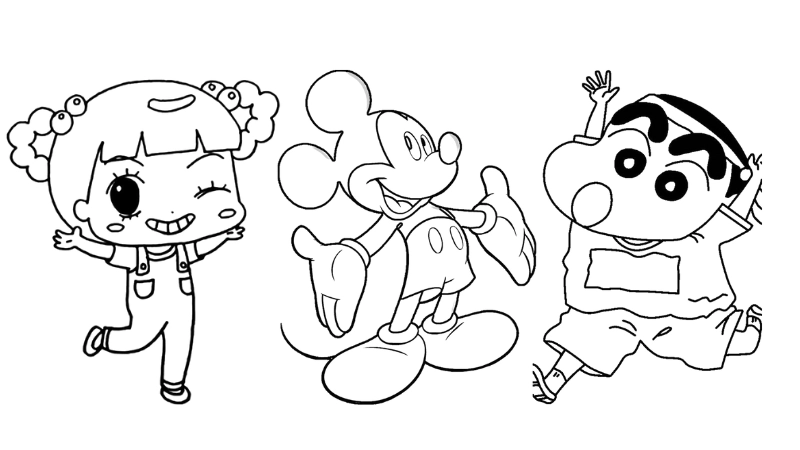 Tuyển chọn tranh tô màu hoạt hình ngộ nghĩnh siêu nét