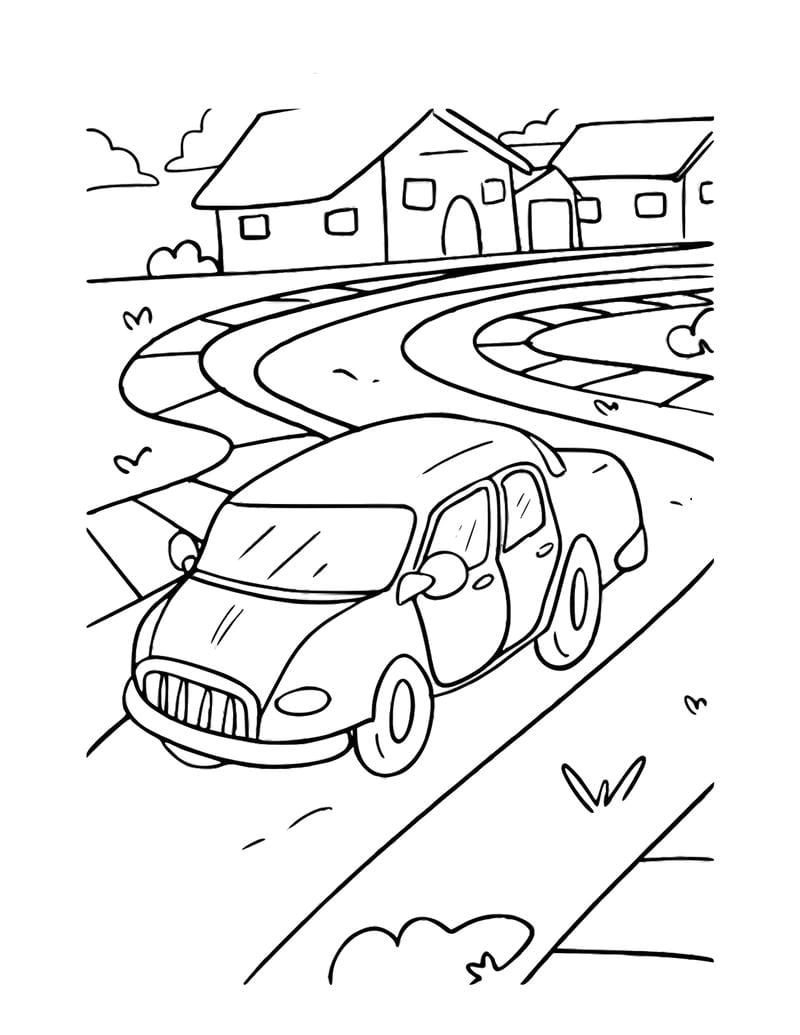 Tranh tô màu các loại phương tiện giao thông