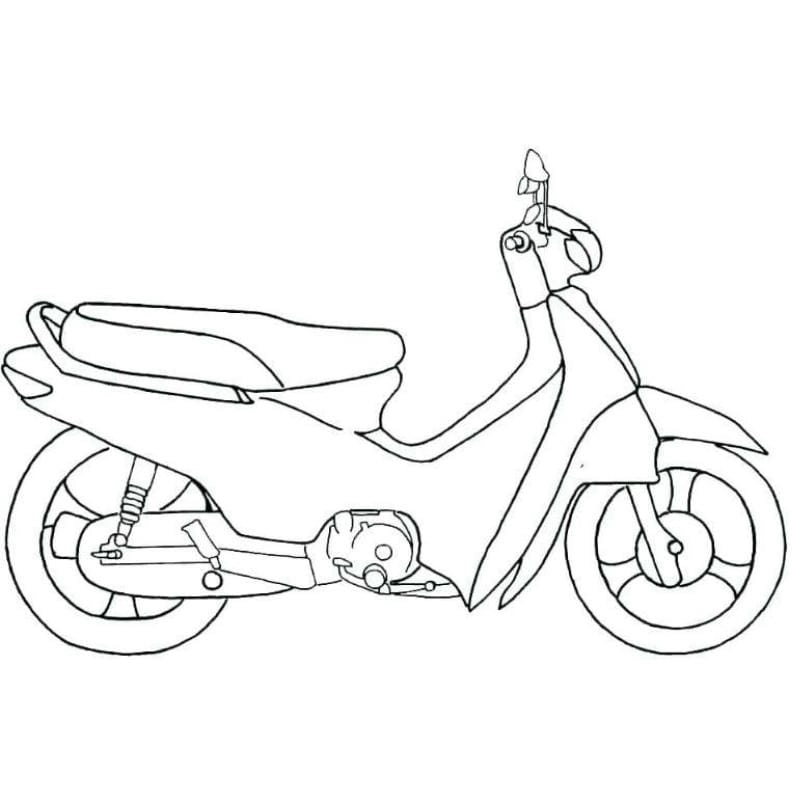 Tranh tô màu giao thông đơn giản cho trẻ