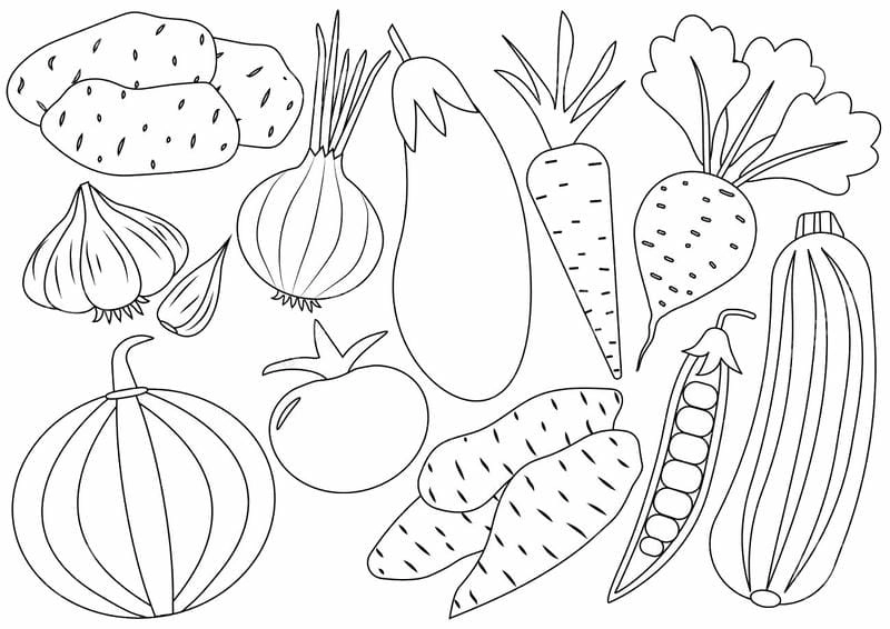Tranh tô màu rau củ quả cho bé phát huy trí tưởng tượng