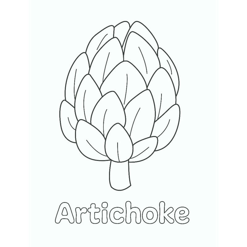 Hình vẽ rau củ quả ngộ nghĩnh cho bé tập tô vui vẻ