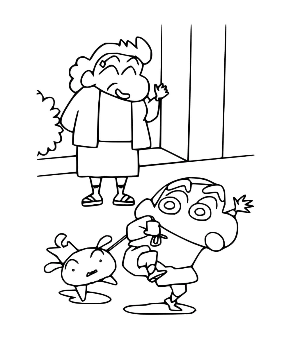 Tô màu cậu bé bút chì với kiểu dáng đặc trưng