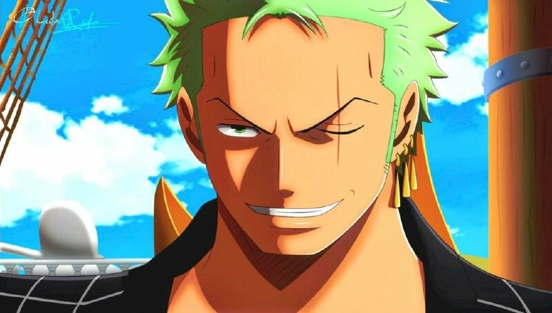 Ảnh Zoro ngầu 4K lộ rõ ánh mắt sắc bén đầy uy lực