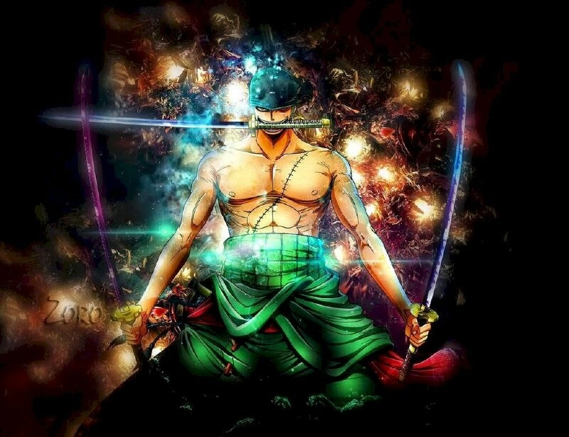 Hình Zoro trầm mặc nhưng đầy nội lực khiến người mê say