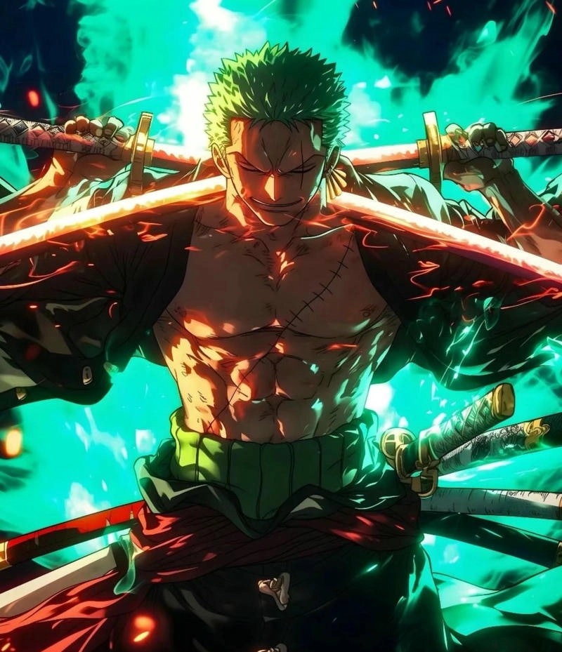 Zoro hình nền toát lên khí chất mạnh mẽ khó cưỡng