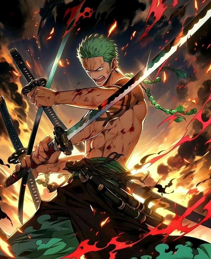 Hình nền Zoro 4K đậm nét khí chất kiếm đạo huyền thoại