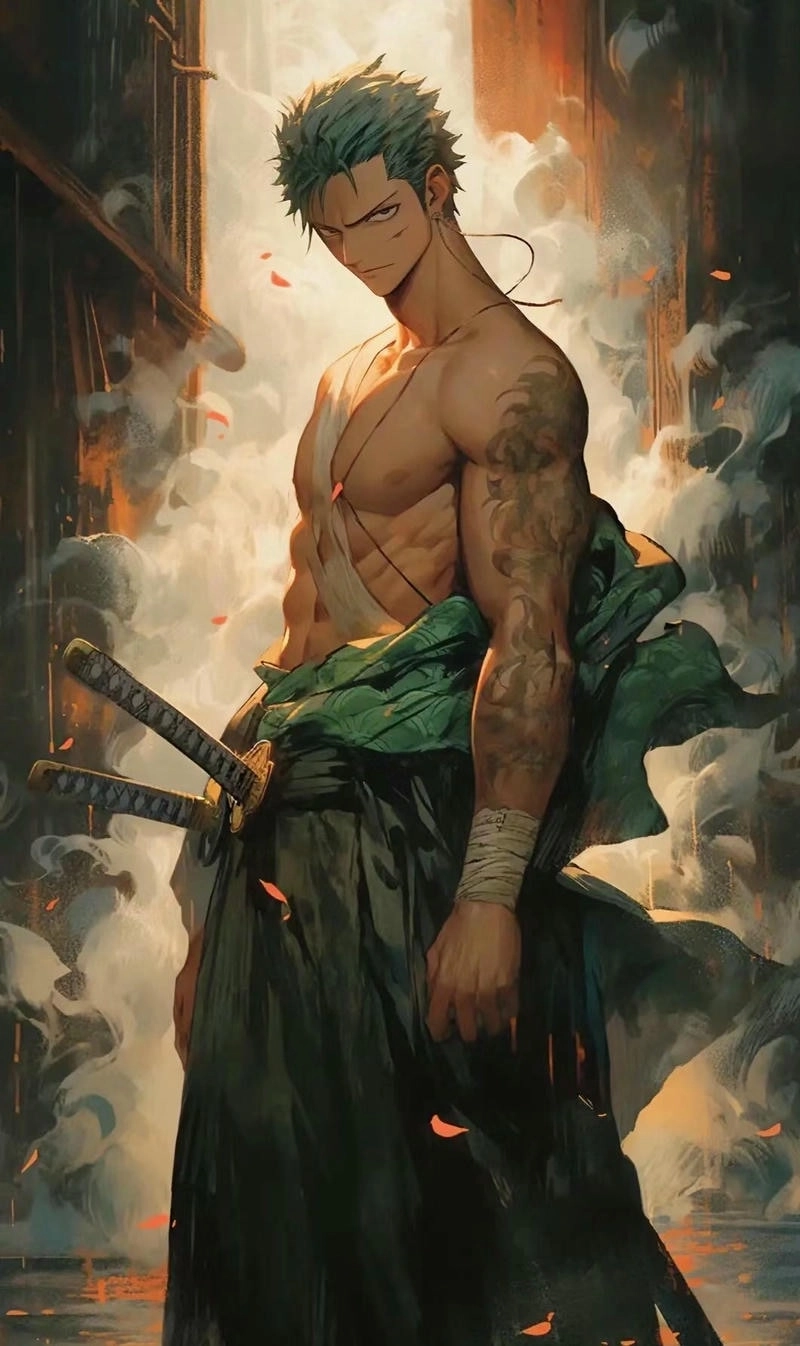 Hình Zoro 4K sắc nét từng chi tiết thần thái mãnh liệt