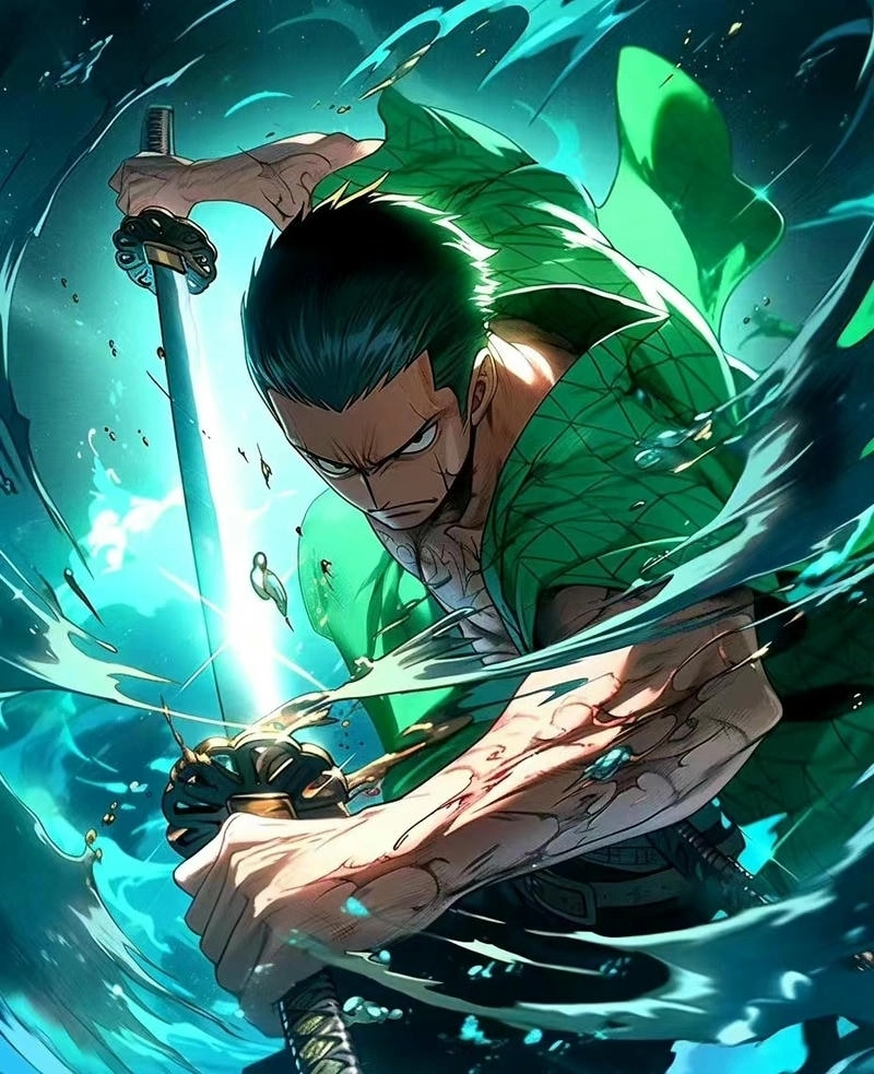 Hình nền Roronoa Zoro với ánh nhìn thấu suốt mọi kẻ thù