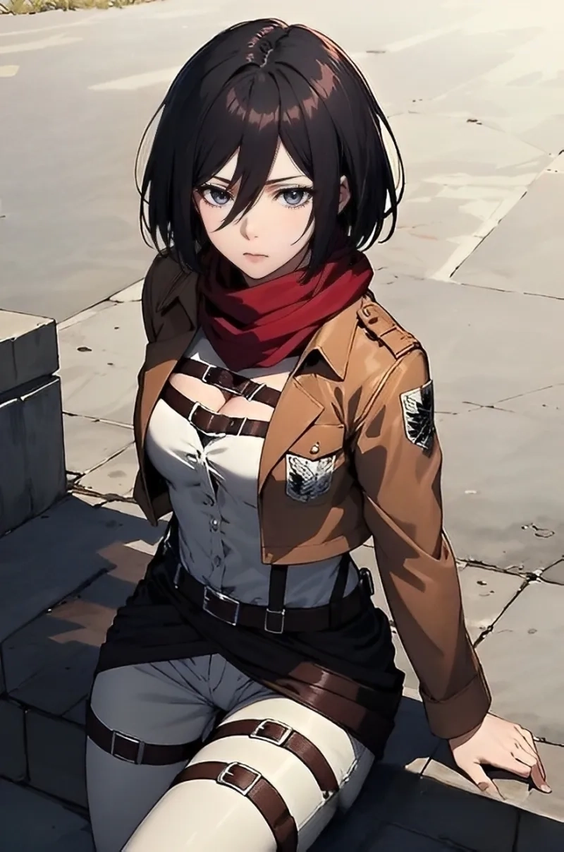 Phong cách chiến binh cực chất của mikasa outfit