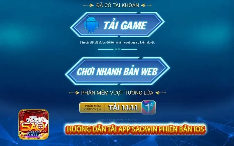  Tải app Saowin để cá cược nhanh, mượt mọi lúc