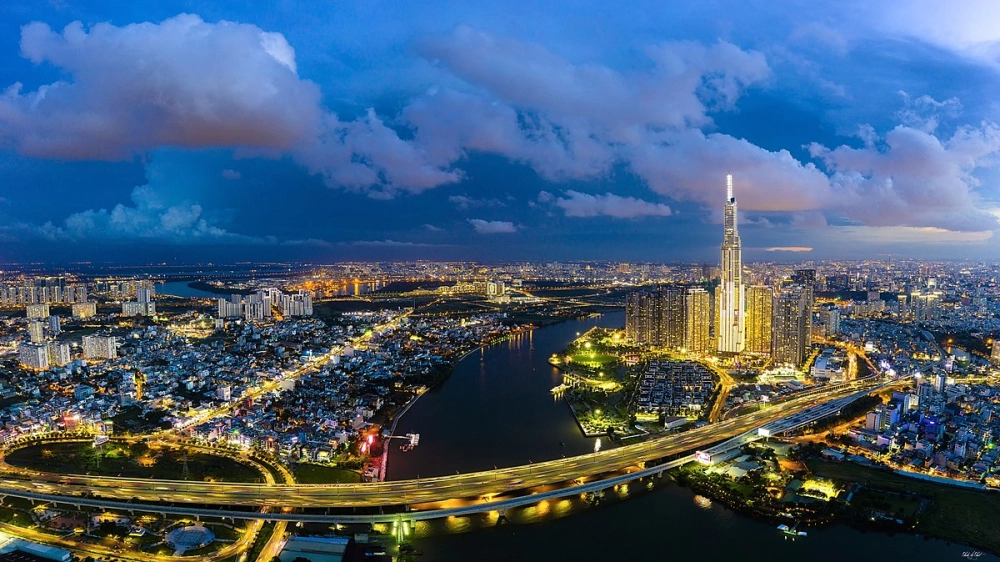 Phong cảnh Sài Gòn nhìn từ trên cao