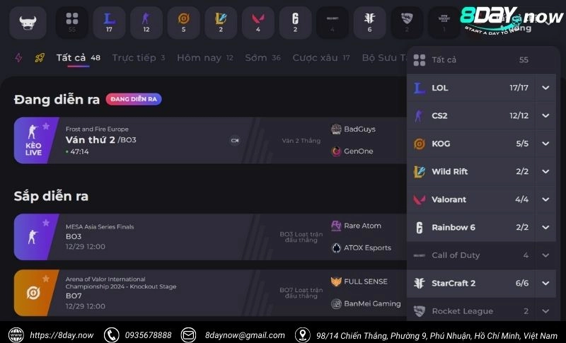 Các mẹo soi kèo esport hiệu quả tại 8day