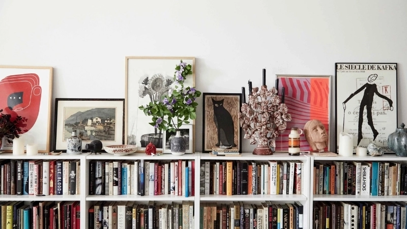 Hình nền kệ sách pc dành cho người làm việc sáng tạo