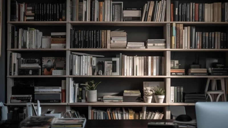 Trải nghiệm hình nền kệ sách cho desktop 4k siêu nét