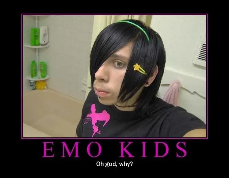 Biểu cảm kinh điển trong một meme emo buồn