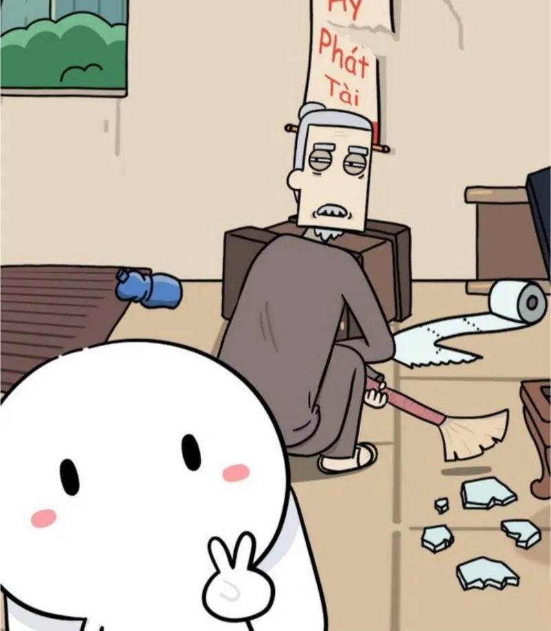 Sticker meme thỏ bảy màu cho facebook và zalo cực chất