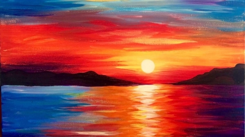 Top 99+ tranh phong cảnh hoàng hôn đẹp nao lòng