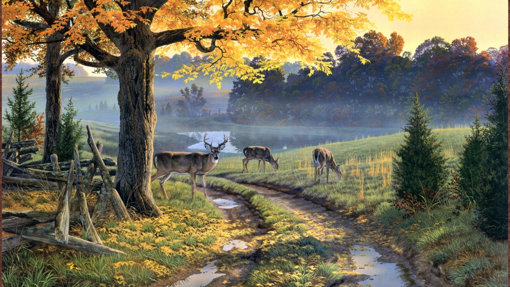 Tranh phong cảnh thiên nhiên đẹp - Mẫu vẽ lay động lòng người