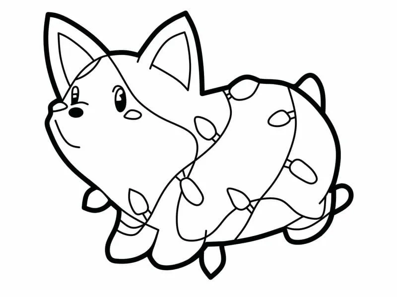 Tranh tô màu chó chibi siêu cute