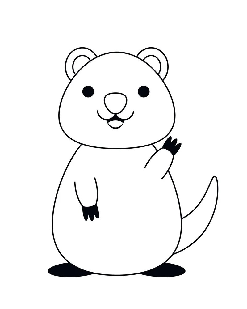 Hướng dẫn cách vẽ quokka đơn giản
