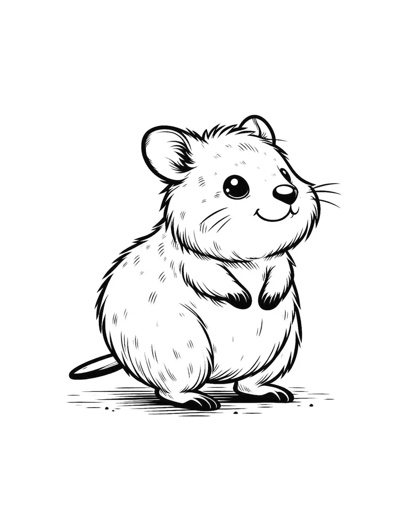 In hình quokka và gia đình